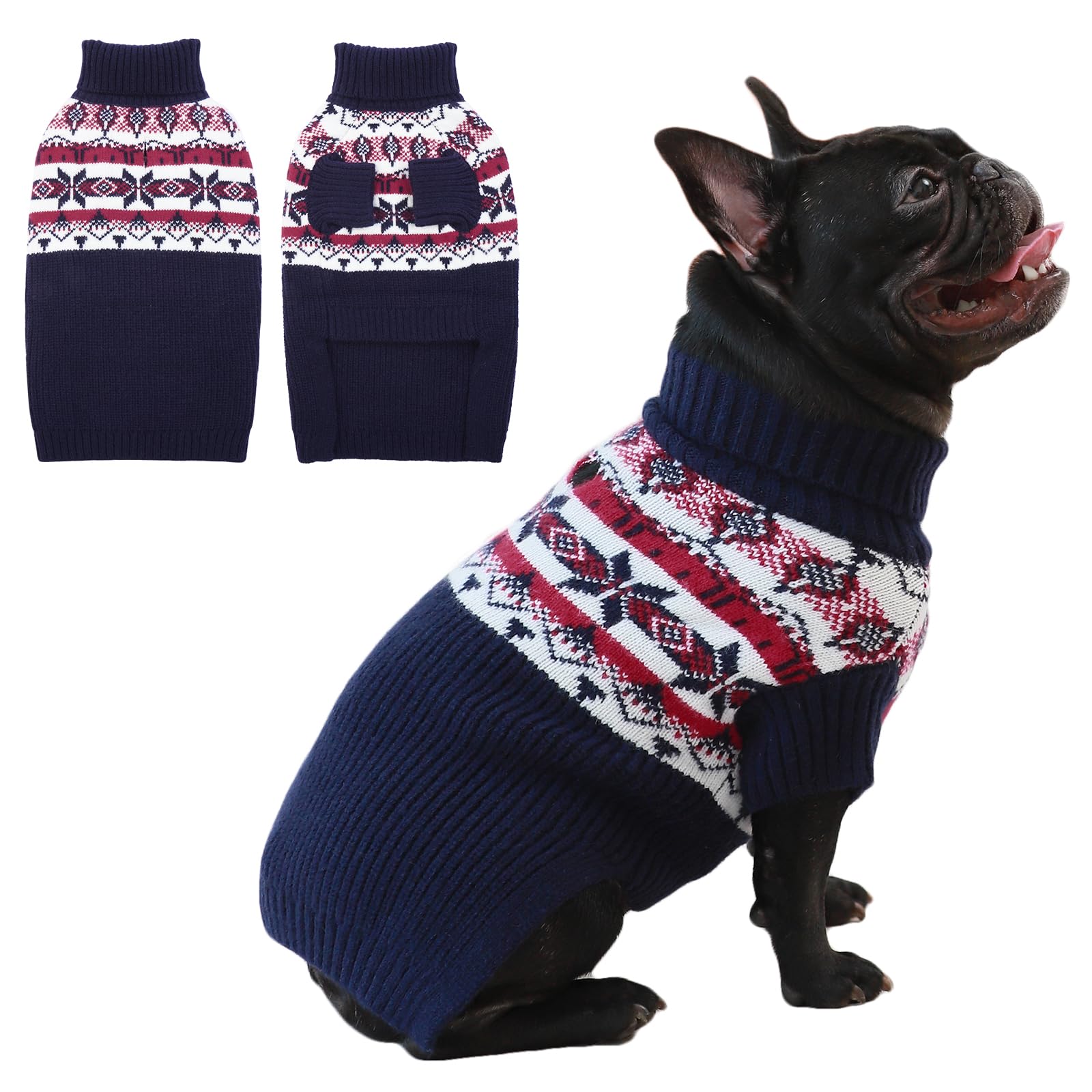 IECOii Maglione per Cani di Taglia Media e Piccola, Taglia M