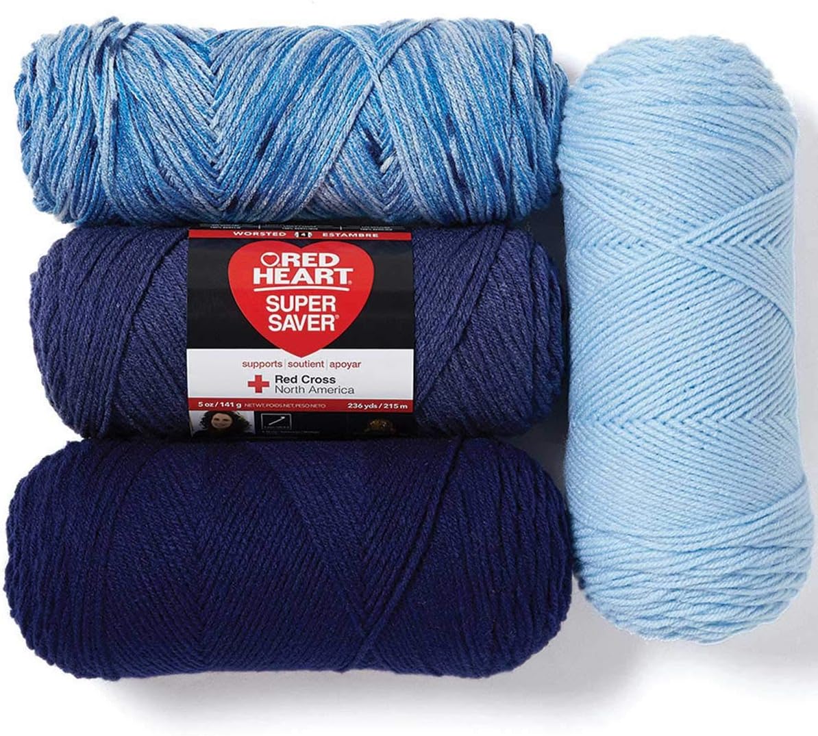 Bulk Buy: Red Heart Super Saver (2-Pack) (Lapis, 5 oz Each Skein)