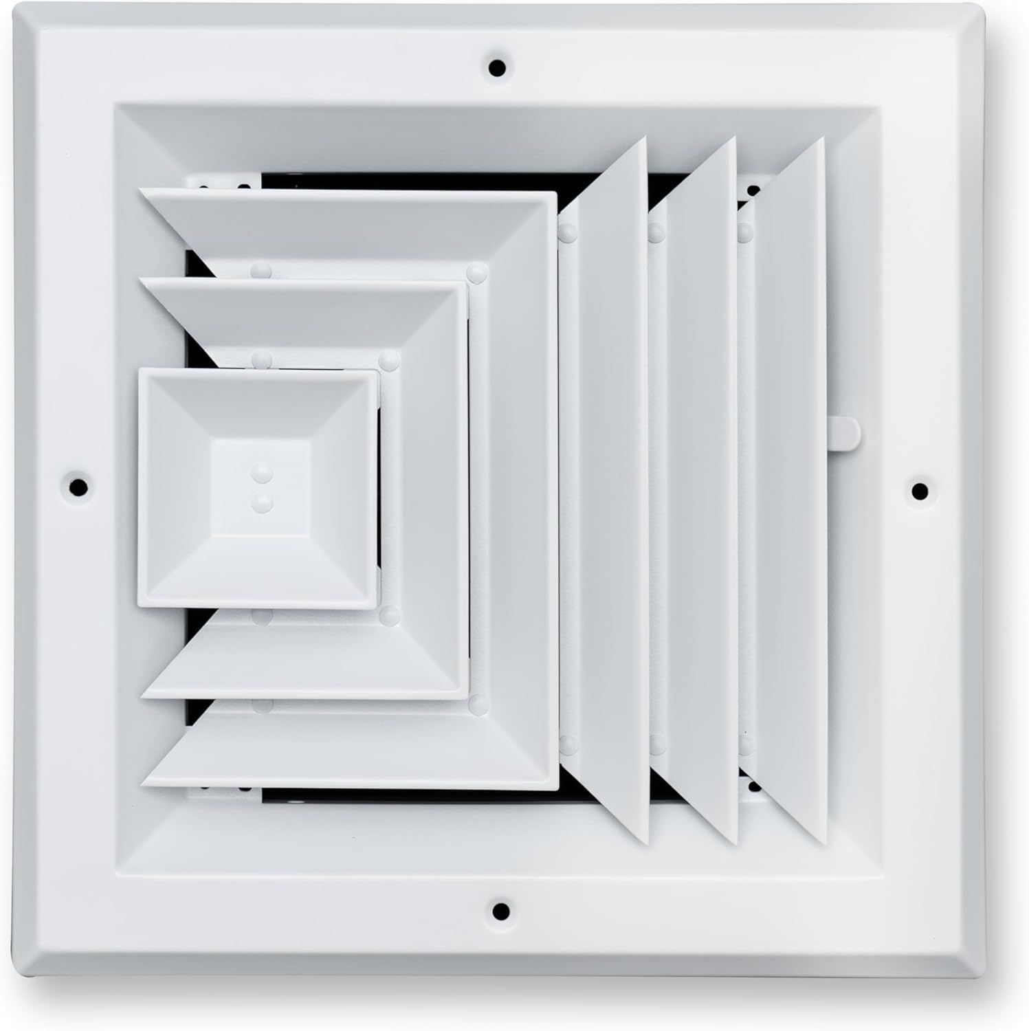 Fits 8x8 Duct Opening 3 Way Aluminum Square Ceiling Diffuser by Handua | Register Vent Cover Grille for Ceiling | Rust Proof | White | Outer Dimensions: 9.75" X 9.75"