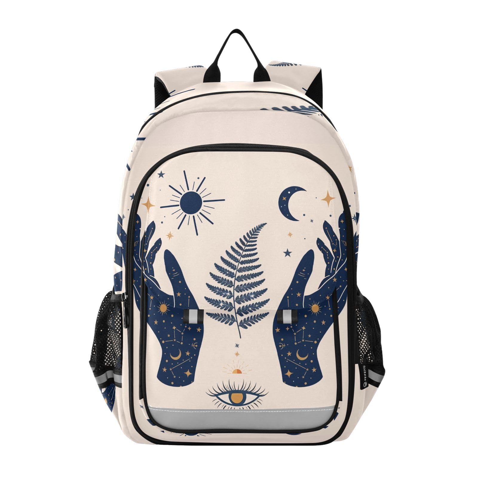 ALAZA Moon Sun Stars Witchy Laptop Backpack Purse for Women Men Travel Bag Casual Daypack with Compartment & Multiple Pockets