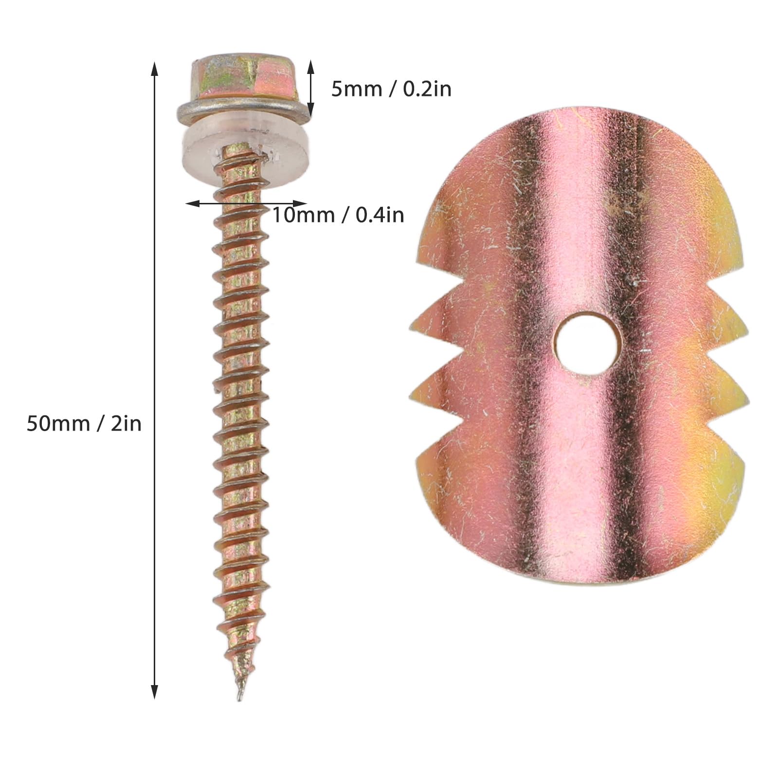 Drahtzaun-Heftklammer, 100pcs Cat's Claw Fasteners Nägel Ersetzt die gemeinsame Fechten Klammer Kohlenstoffstahl verzinkt rostfrei Zaunnägel Befestigungselemente für Maschendraht