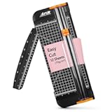 ArtAt A4 Paper Cutter Guillotine Trimmer - 12 Inch Heavy Duty Craft & Office Tool with Automatic Safety Blade, Side Ruler for Cardstock, Coupons, Photos, Labels (Black)