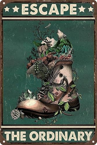 Escape The Ordinary ���B���e�[�W �N���G�C�e�B�u ���^�� �u���L�Ŕ� ���g�� �Ǒ��� �L�� �z�[�� �o�X���[�� �L�b�`�� �Q�[�g �I�t�B�X �X�g�A �N���u �K�[�f�� �o�[ �J�t�F 5.5x8�C���`