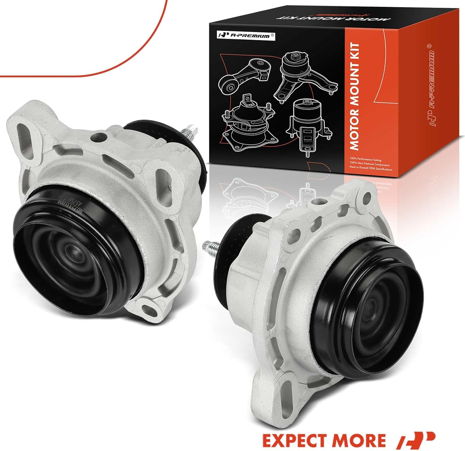 A-Premium 2PCS Front Engine Motor Mount Kit Compatible with Ford Transit-150 Transit150, Transit-250 Transit250, Transit-350 Transit350, Transit-350 HD, 2015-2019, 3.2L 3.5L 3.7L, Replace# CK4Z6096B