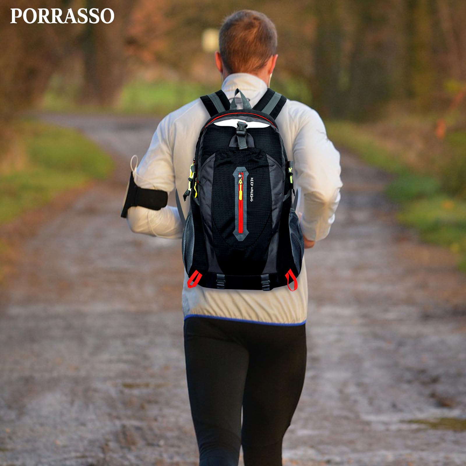 Zaino da Trekking Zaino Impermeabile 25L Zaini Hiking Backpack per Donna Uomo Campeggio Arrampicata Viaggio Sport Nero