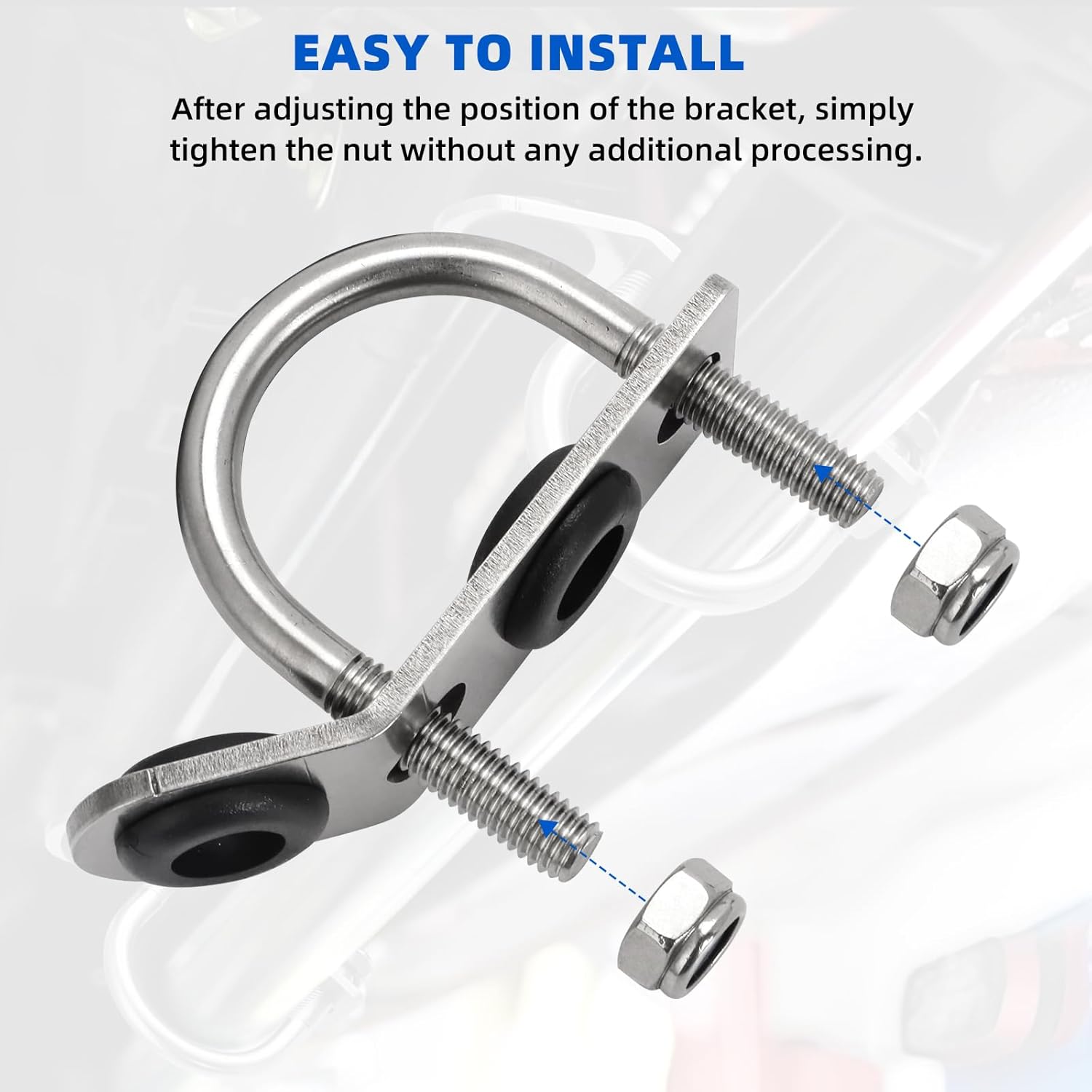 Alpha Rider Traction Bar Radiator Relocation Brackets Traction Bars Fit Silvery Brackets for Honda Civic EG EK DC2 Integra CRX EF Si (a Pair)