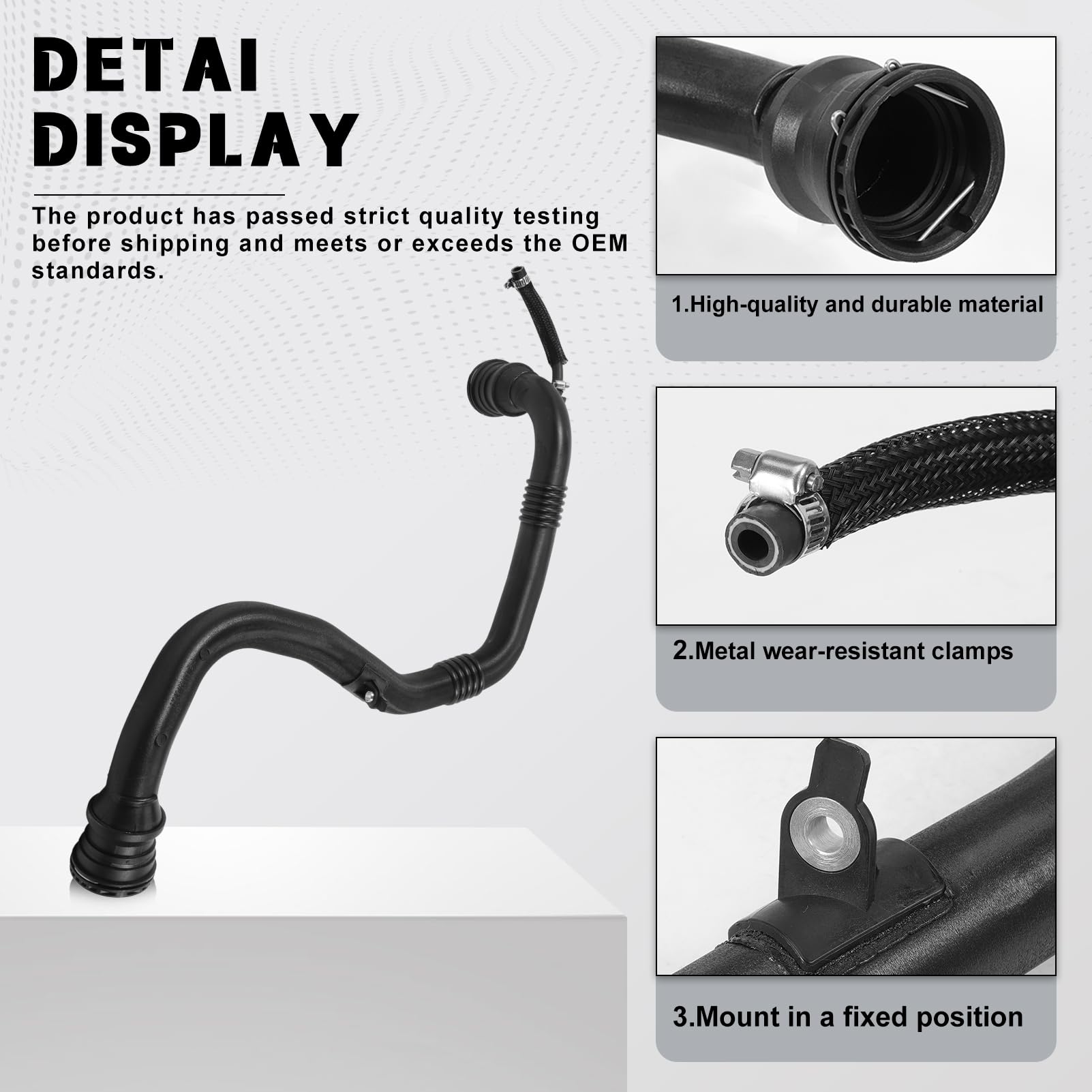 Tubo Flessibile Turbo Intercooler 144607625R compatibile con Dacia Duster, 1.5 dCi, 1.5 dCi 4x4, 86 CV, 90 CV, 107 CV, 109 CV, 110 CV