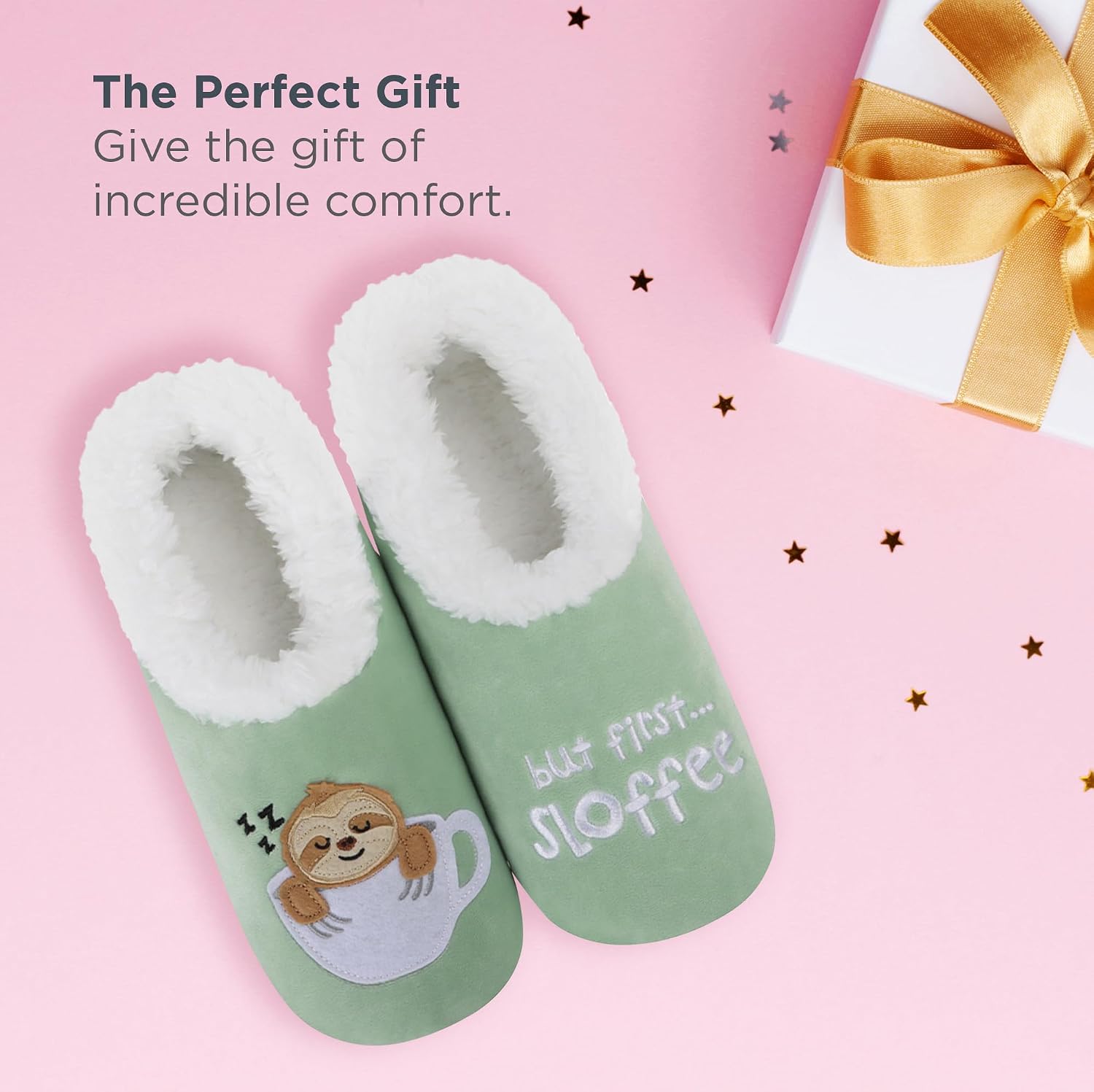 Snoozies Animal Slipper Socks for Women, Funny Animal and Fuzzy Slippers Soft Non-Slip with Sherpa Lining, Cute Slippers
