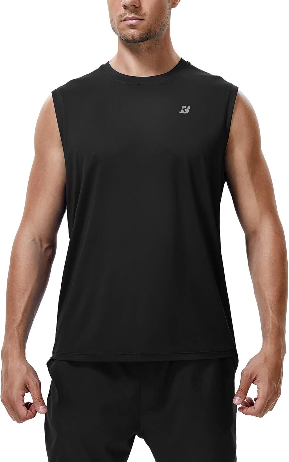 Roadbox Workout Sleeveless Shirts for Men Athletic Gym Basketball Quick Dry Muscle Tank Tops - Image 6