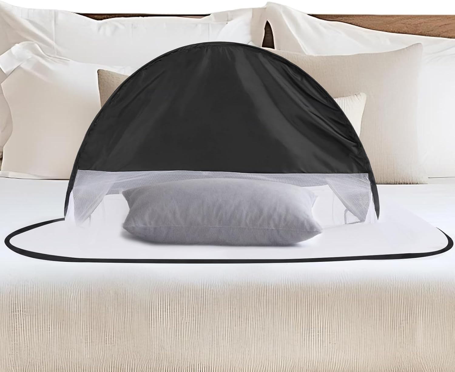 Portable Bed Tent Sleep Canopy for Block The Sun Breathable and Lightweight （Black）