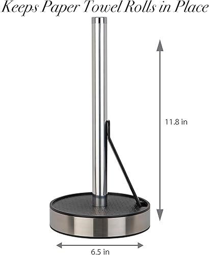 Miniatura 6 de Kitchen Details Easy Tear - Dispensador de toallas de papel de lujo con brazo de suspensión, de pie, encimera, capacidad para 1 rollo gigante, color