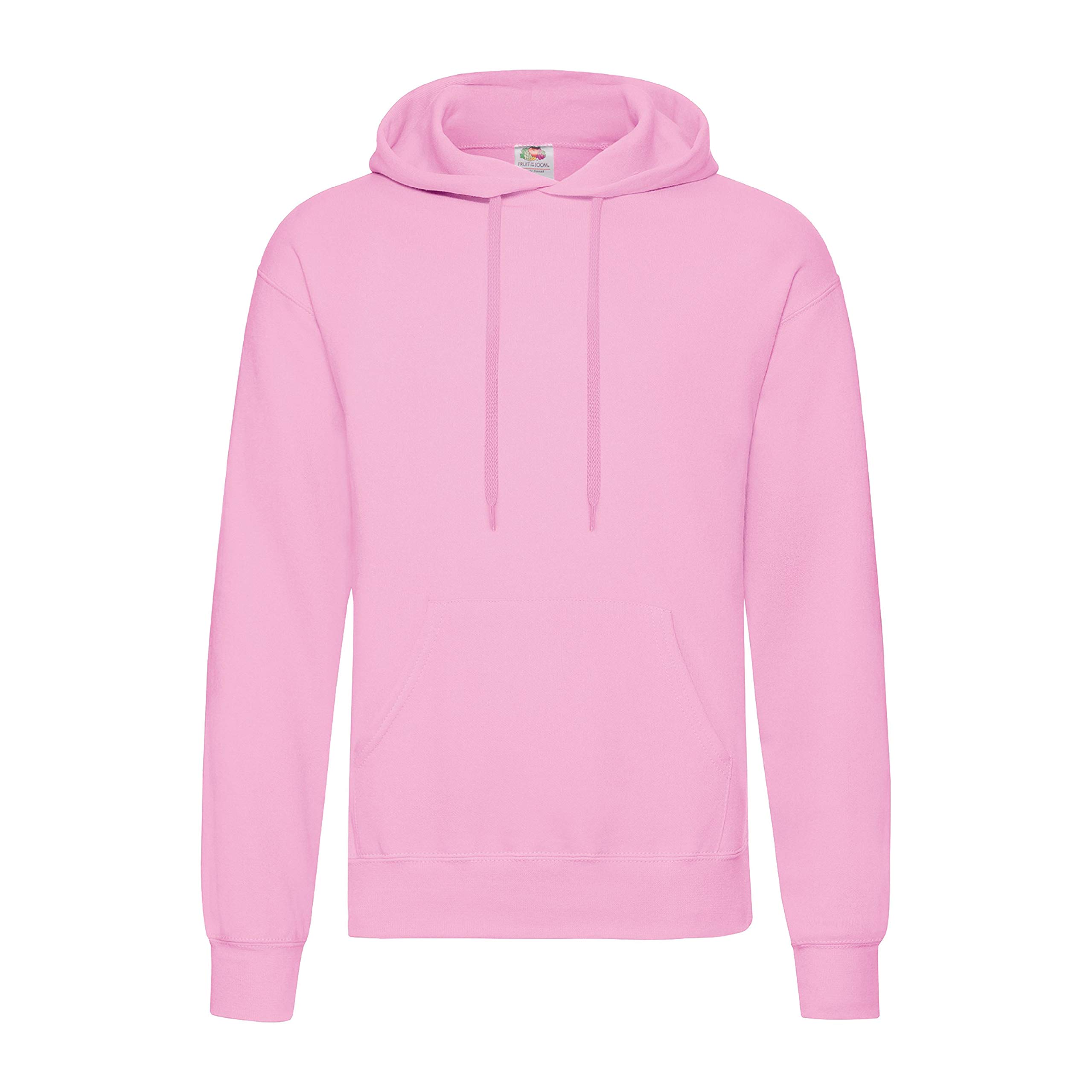 Fruit of the Loom Opaque Men's Hoodie Long / Regular Pink light pink Size:M