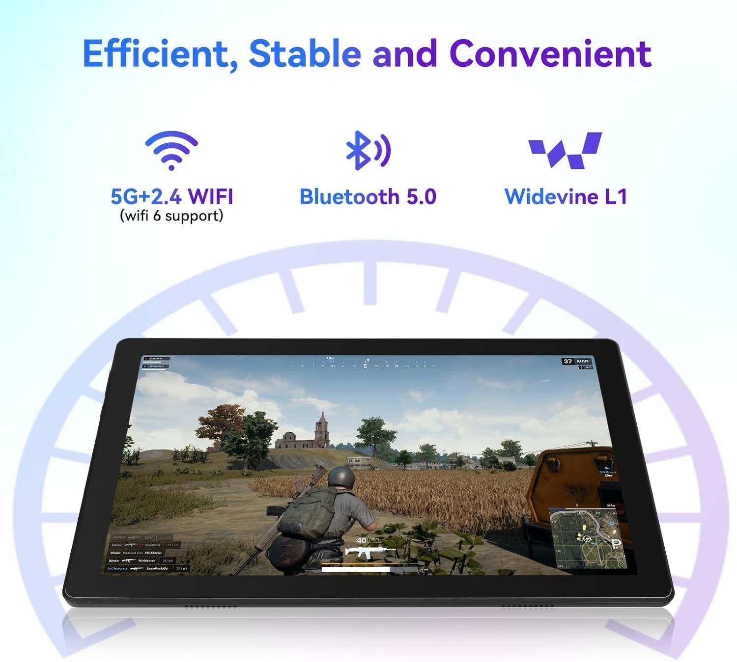 Freeski Tablet 10 Pollici, Android 14 Tablet, Octa-Core, 8GB RAM+64GB ROM(1TB TF),WIFI 6, Bluetooth 5.0, Widevine L1, 5MP+8MP, Type-C/5000mAh/Tablet Pc (Nero)