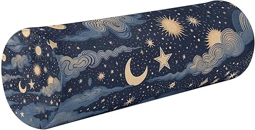 Almohada cervical de espuma viscoelástica para aliviar el dolor, almohada cervical redonda con funda extraíble lavable para soporte lumbar de cuello