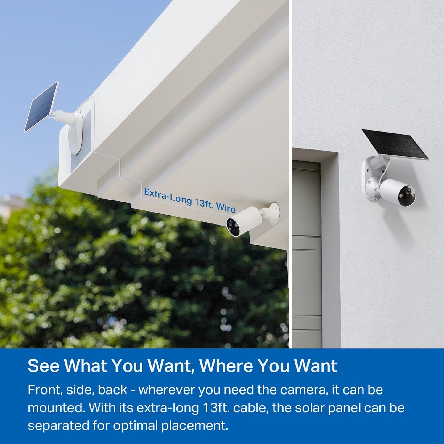 TP-Link Tapo Solar Panel A200 (compatibile con Tapo MagCam C425, Tapo C420 e Tapo C400), potenza di ricarica a lunga durata con celle solari ad alta efficienza, IP65 resistente alle intemperie, angolo