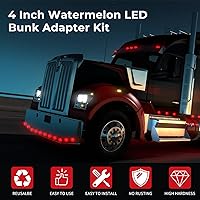 Vista 3 de Juego de 4 cubiertas redondas de bisel de luz de marcador de 4 pulgadas, bisel de luz trasera de aleación de aluminio para camión, caravana