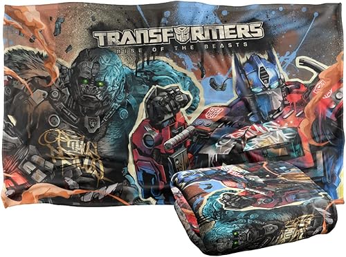 Transformers Rise of The Beasts - Manta de 36 x 58 pulgadas Optimus Prime Primal Mural Silky Touch Super Soft