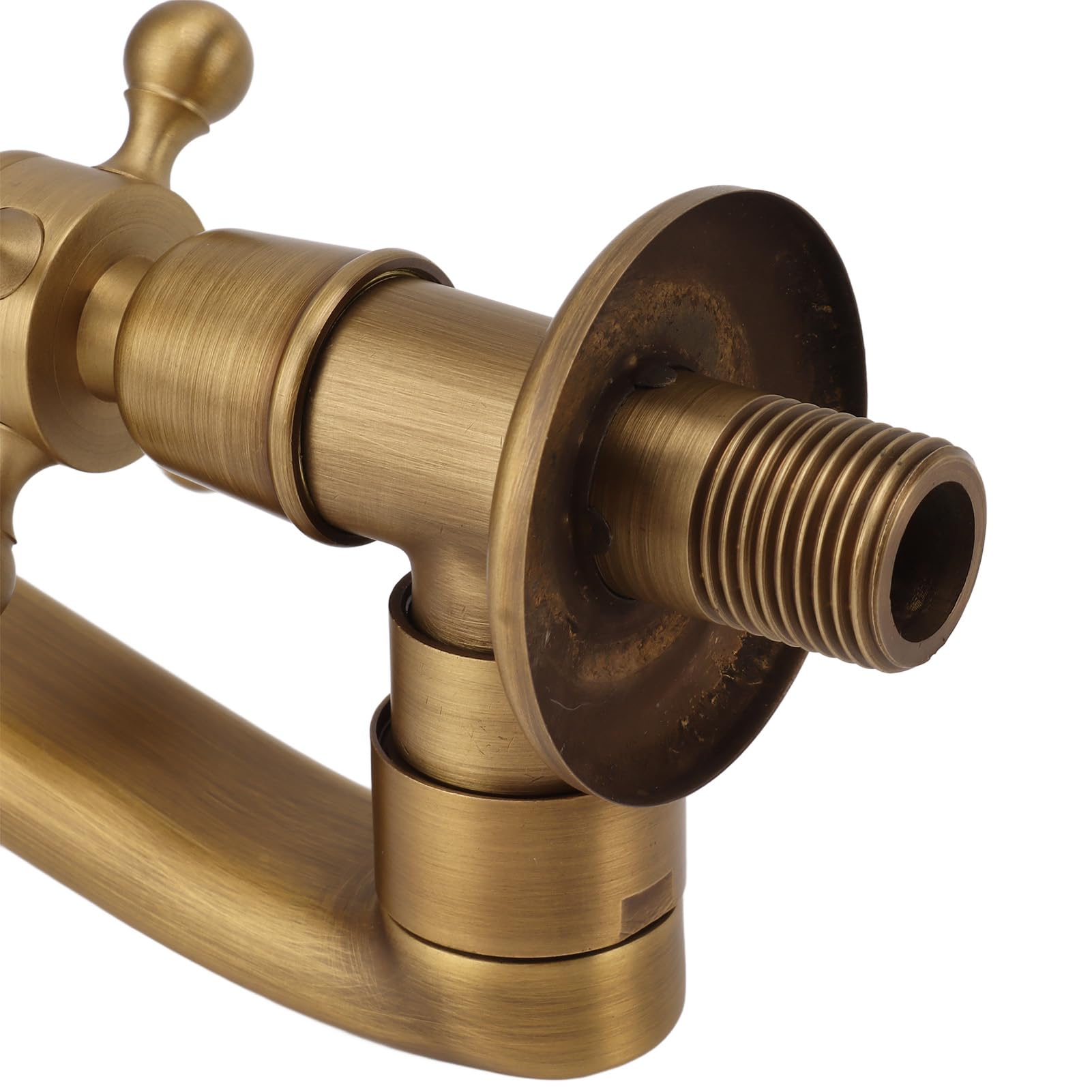 Rubinetto da Esterno, Rubinetto da Giardino Antico con Beccuccio Esteso, Rubinetto Monocomando a Muro per Acqua Fredda in Ottone per Esterni Giardino Lavandino Cucina Bagno Lavabo(Beccuccio Affilato) | Rubinetto esterno, montaggio a parete, rubinetto sing