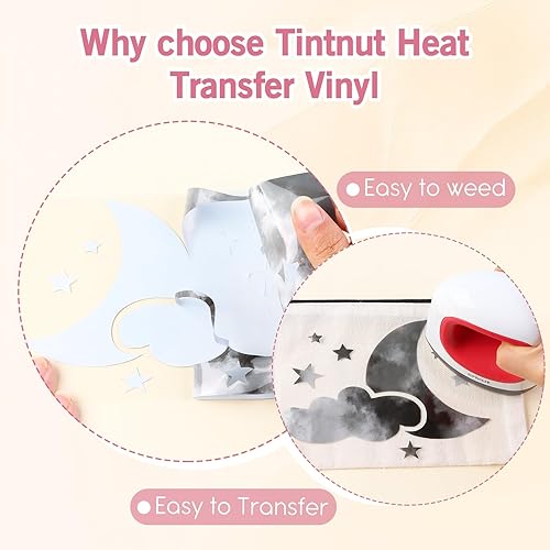 Miniatura 3 de Tintnut Vinilo de transferencia de calor  Vinilo HTV arcoíris teñido anudado de 10 x 12 pulgadas, 4 hojas para camisetas de bricolaje, ropa de tela,