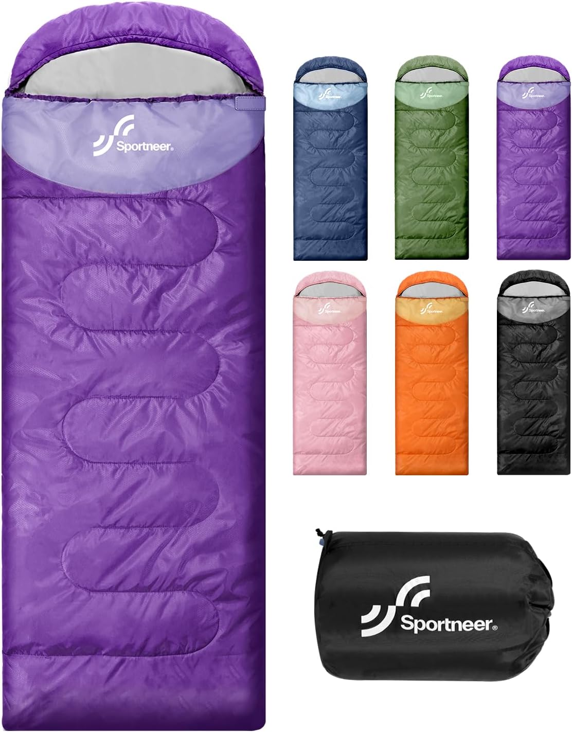 Sportneer Sleeping Bags for Adults, Warm & Cold Weather Sleeping Bag for Adults Kids Boys Girls - Lightweight Compact Camping Gear Equipment, Traveling, Backpacking, Hiking