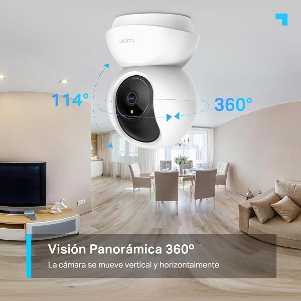 Tapo C210(2-Pack) - Cámara IP WiFi 360° Cámara de Vigilancia 2K (3MP),Visión Nocturna Admite Tarjeta SD hasta 512 GB, Detección de Movimiento, Control Remoto, Compatible con Alexa - 4
