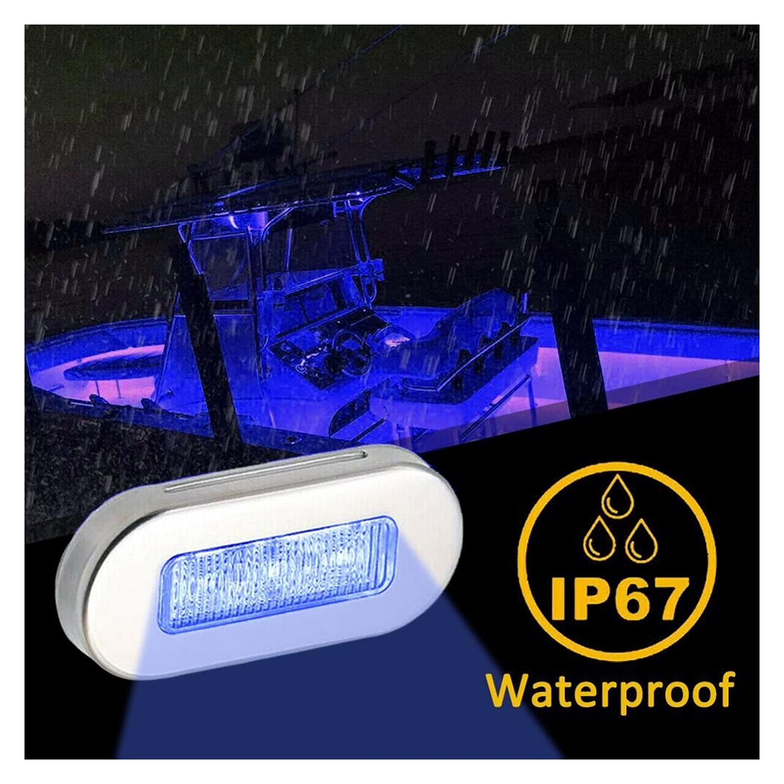 4 PZ. Luci della barca LED 12 / 24V Barca marino grado impermeabile GUIDATO di cortesia Scala Della Stair Turn Signal Lighting Fanale posteriore Per la navigazione e la pesca(24V Warm White)