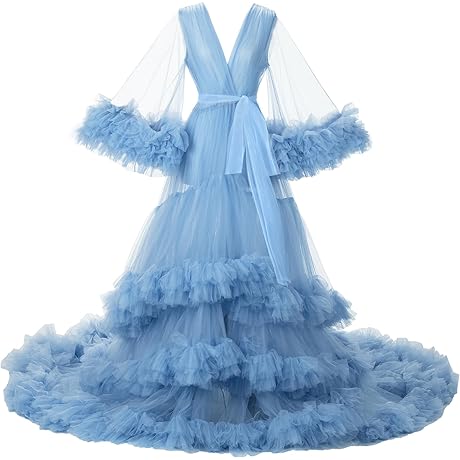 Enchanting Tulle Robe for Timeless Maternity Elegance