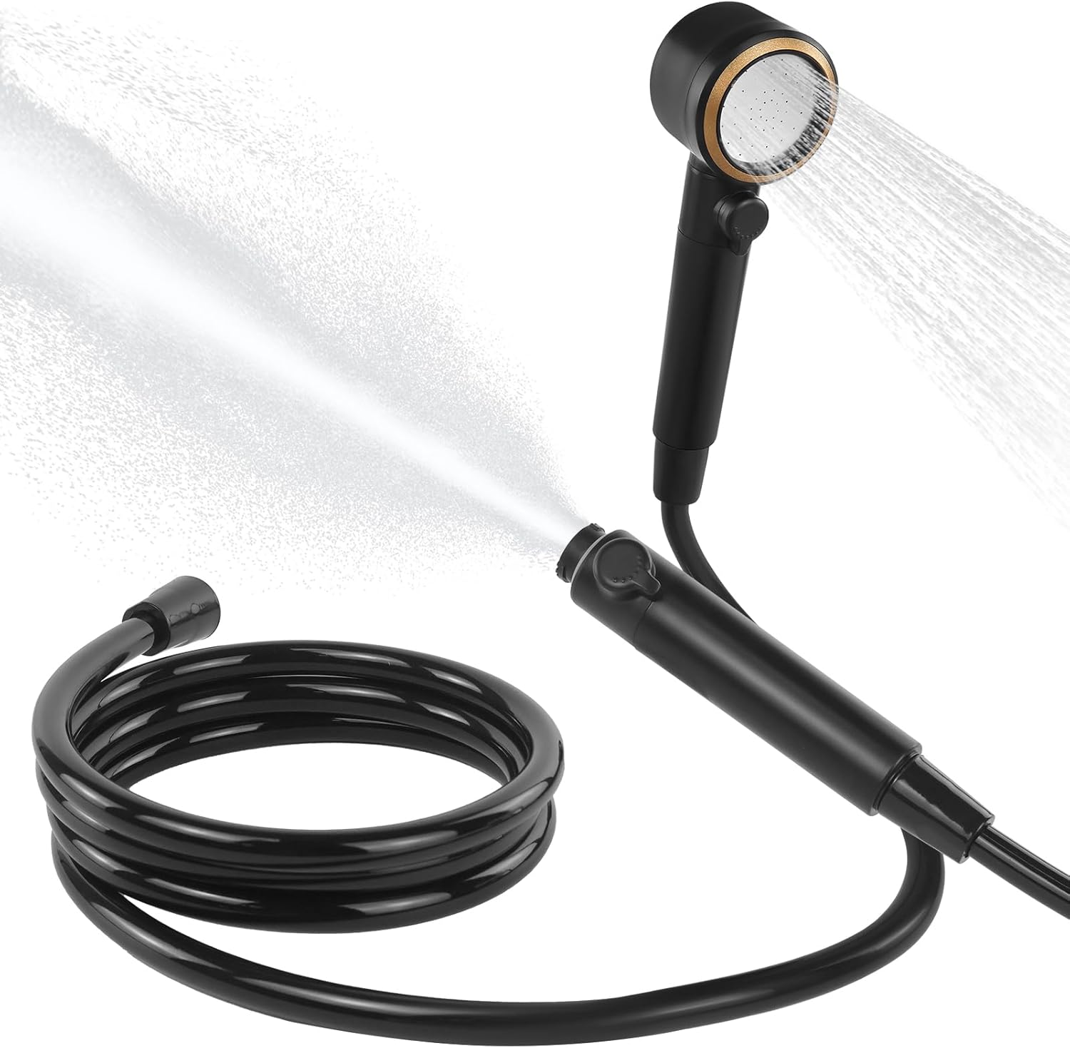 Portable Shower Head for Camping with 3 Spray Settings, Standard G1/2″ Design & IPX8 Waterproof Camping Shower, 0.33lb Lightweight for Hiking, Travel, Pet Cleaning, Emergency for Outdoos