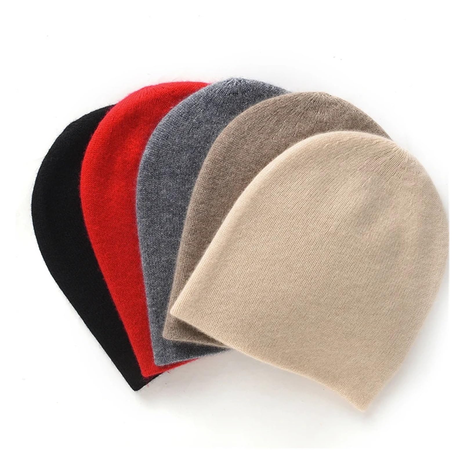 Cashmere Knitted Beanie Hat for Women - Soft, Comfortable, and Warm Winter Hedging Cap, 5 Colors Available(Red)
