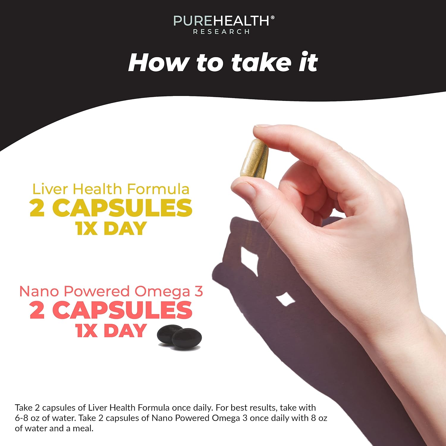 PUREHEALTH RESEARCH Omega3 DHA Supplements and Liver Support Pills Bundle - Fish Oil Capsules for Your Brain, Health and Liver Cleanse & Detox Flush Process - Memory and Focus Supplements for Adults : Health & Household