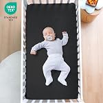 david's kids Waterproof Crib Sheets Fitted 2 Pack, Ultra Soft Breathable Crib Mattress Protector for Boys Girls Neutral, Fit Standard Crib Mattress and Toddler Mattresses, Black