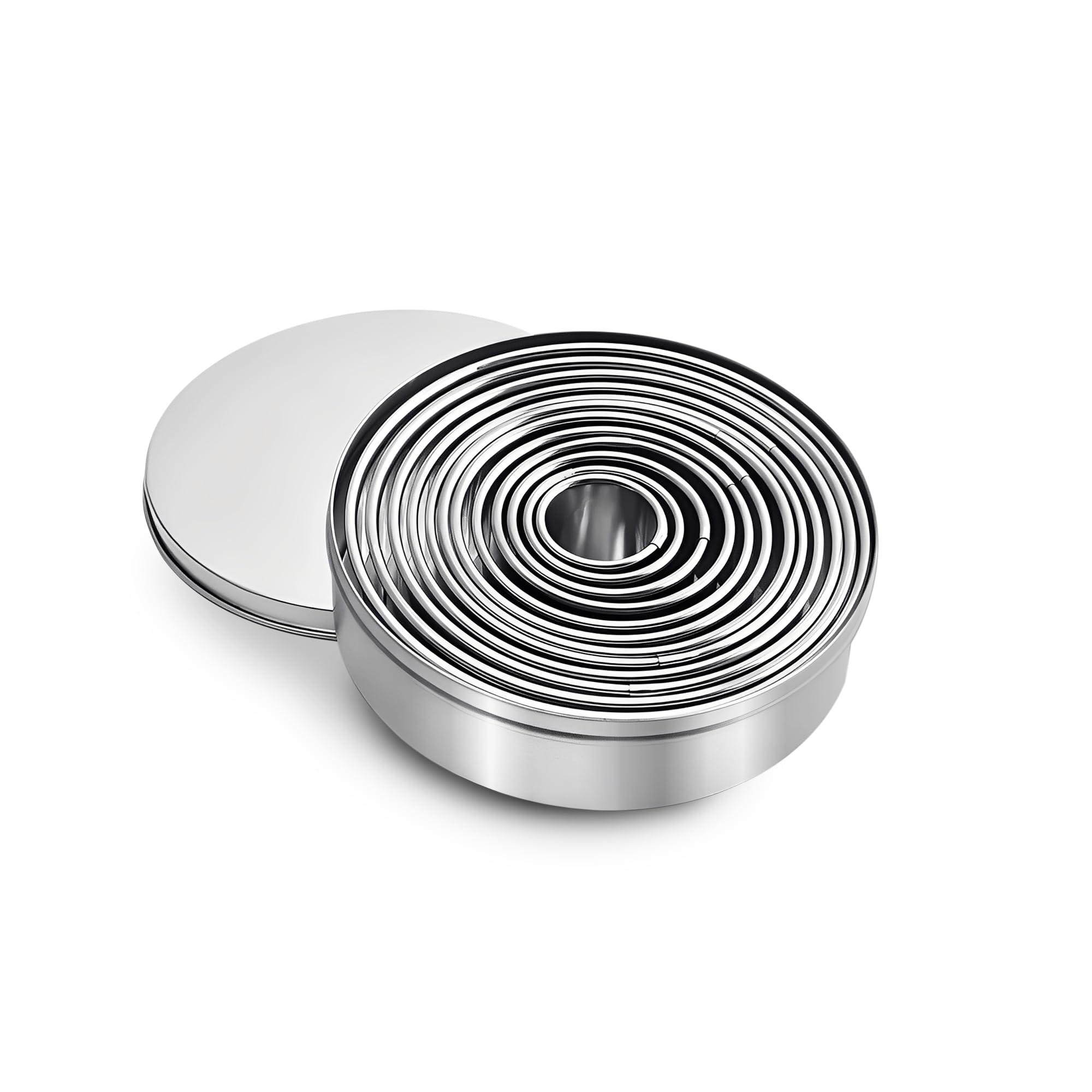 Lot Emporte-pièces Polyamide DE BUYER - Lot De 9 Emporte-Pièces Ronds Unis - Qualité Professionnelle Pour Fonds De Tarte Et Décors Pâtisserie
