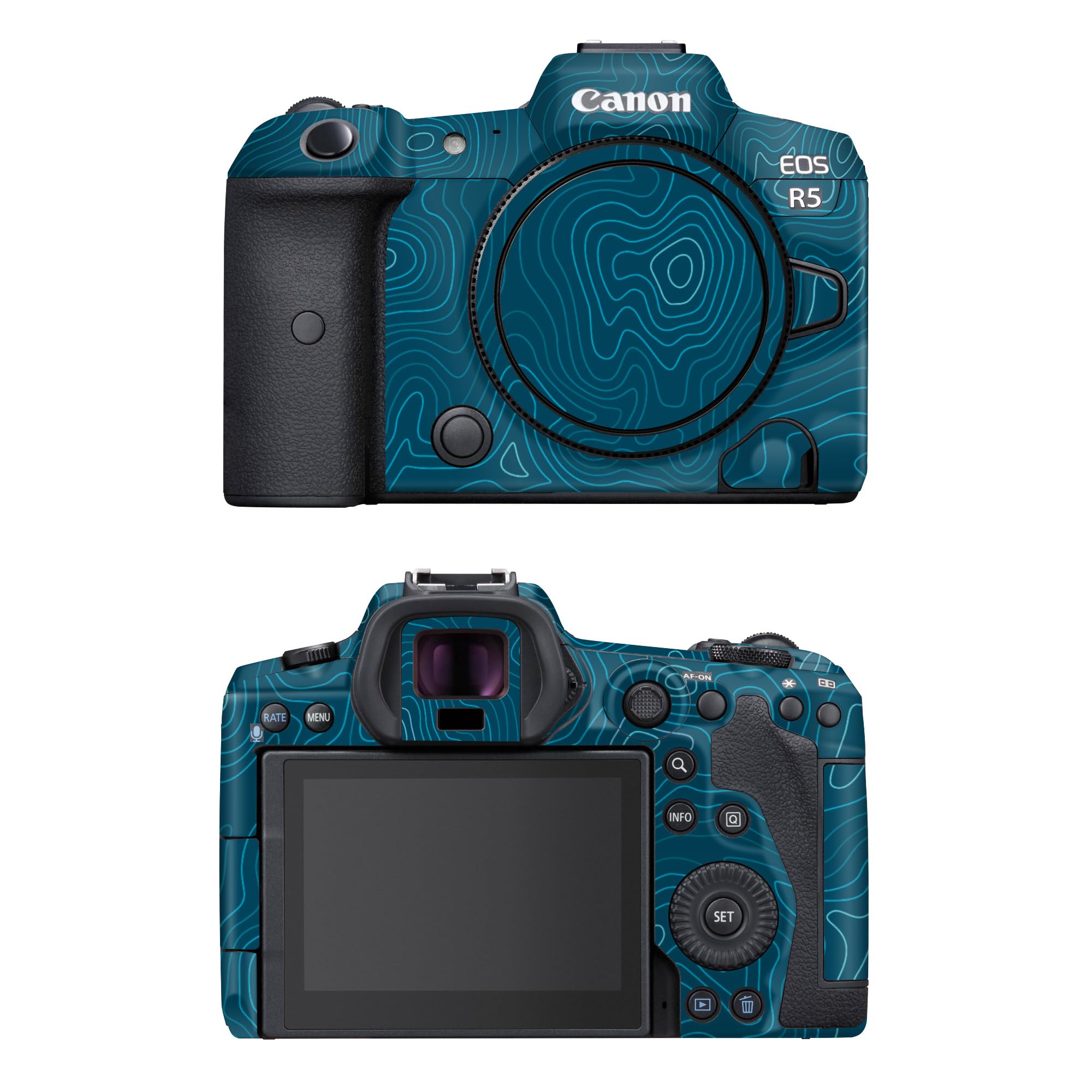 Capes India Camera Skin Cover Compatible with Canon EOS R5| Not a Case | Protective Film (Design - Aqua)-picture-11