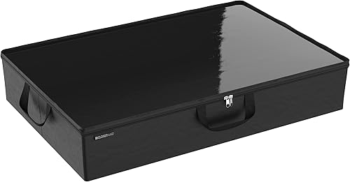 Miniatura 2 de ClosetMaid 20504 Bolsa de almacenamiento plegable debajo de la cama con asas, cierre de cremallera y ventana transparente para suéteres, zapatos,