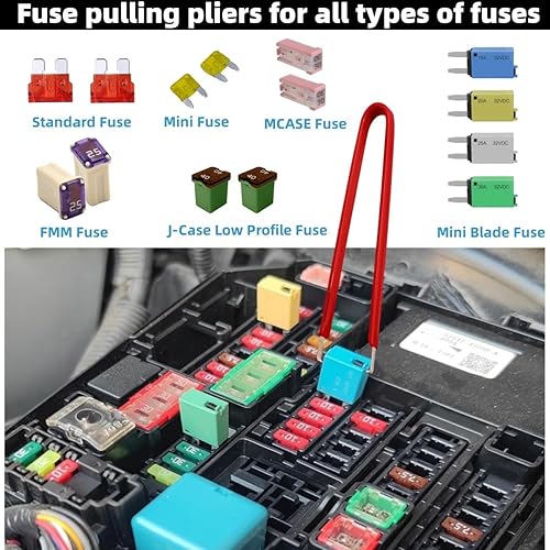Miniatura 3 de Pinzas extractoras de relé y fusibles, herramienta extractora de fusibles FMM para automóviles, herramienta extractora de terminales de batería y