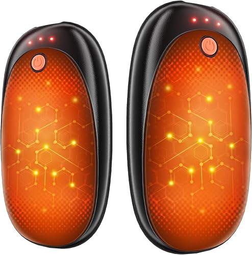 Calentadores de manos con IA de tiempo de calentamiento de 20 horas, recargable, paquete de 2, calentador de manos recargable, calentador de