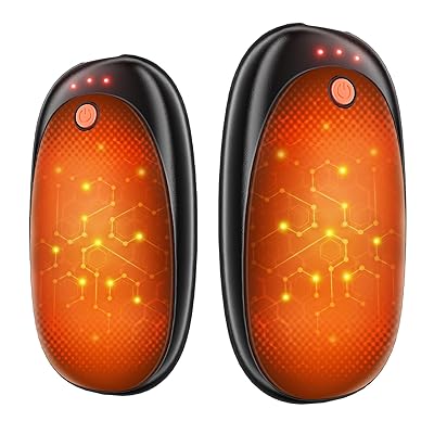 Upgrade 20H Heating Time AI Hand Warmers Rechargeable 2 Pack, Rechargeable Hand Warmer,6000mAh Portable Pocket Heater, Golf Accessories, Camping Essentials, Gifts for Men, Women, Camping, Hunting