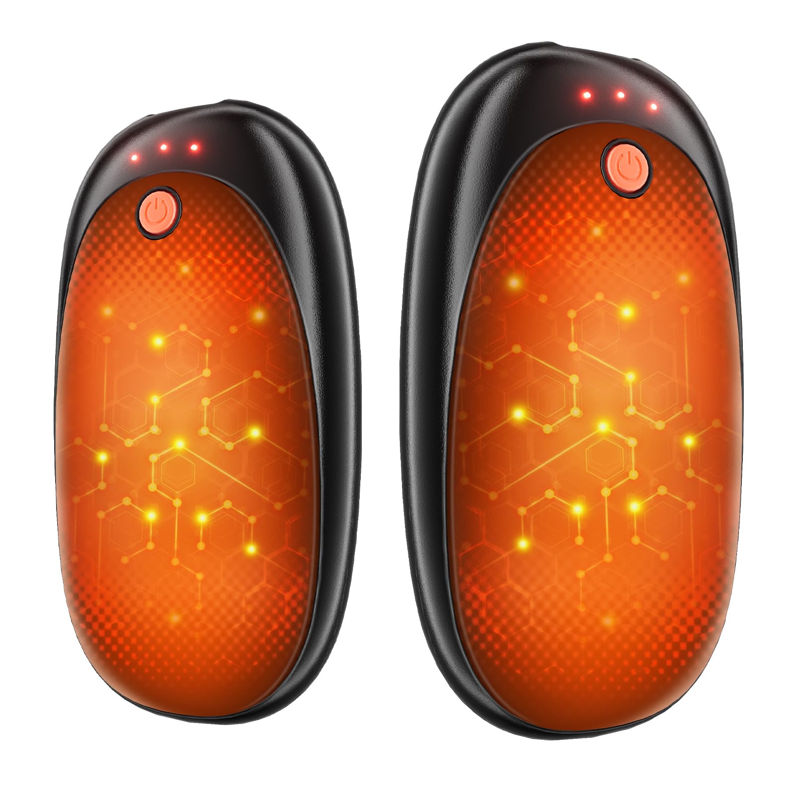 AI Hand Warmers Rechargeable 2 Pack,20H Heating Rechargeable Hand Warmer,6000mAh Portable Pocket Heater, Golf Accessories for Men, Camping Essentials, Gifts for Men, Women,Camping, Hunting, Fishing