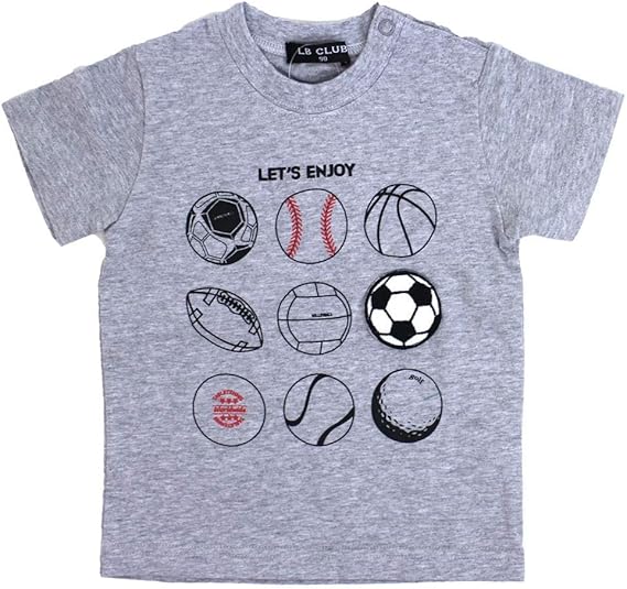 Amazon エルビークラブ 3柄 ワッペン付き Tシャツ 子供服 キッズ 男の子 女の子 無地 シンプル 110 グレー G Tシャツ カットソー 通販