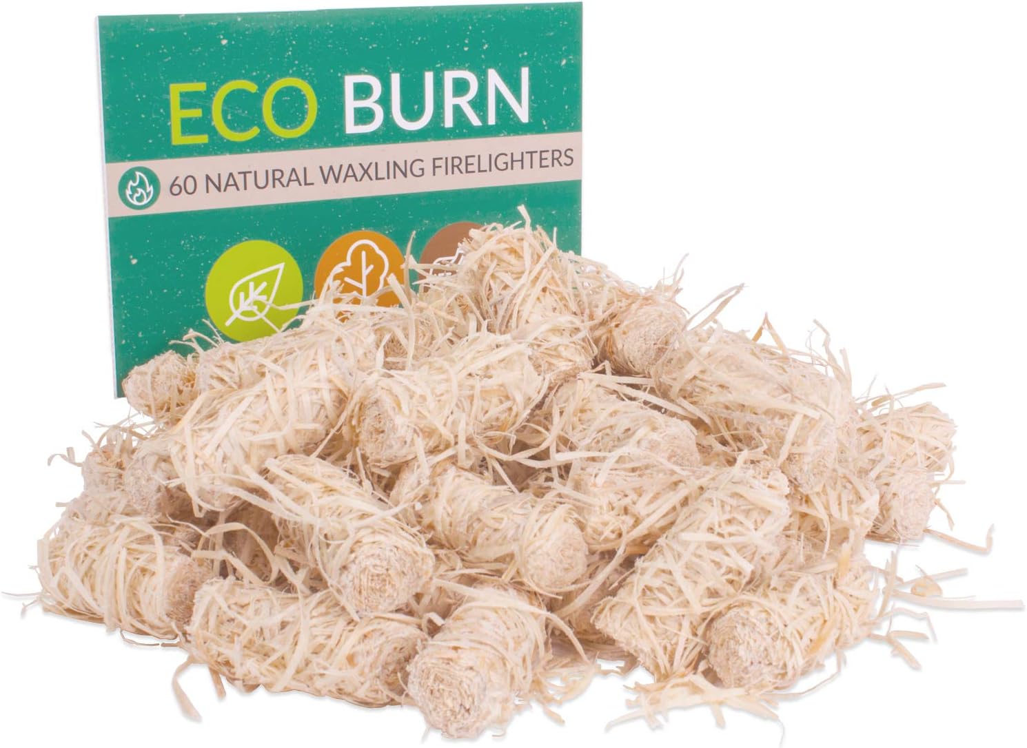 YTC Natural Firelighters Flame Bail Fire Lighter Waxlings 60 Pieces