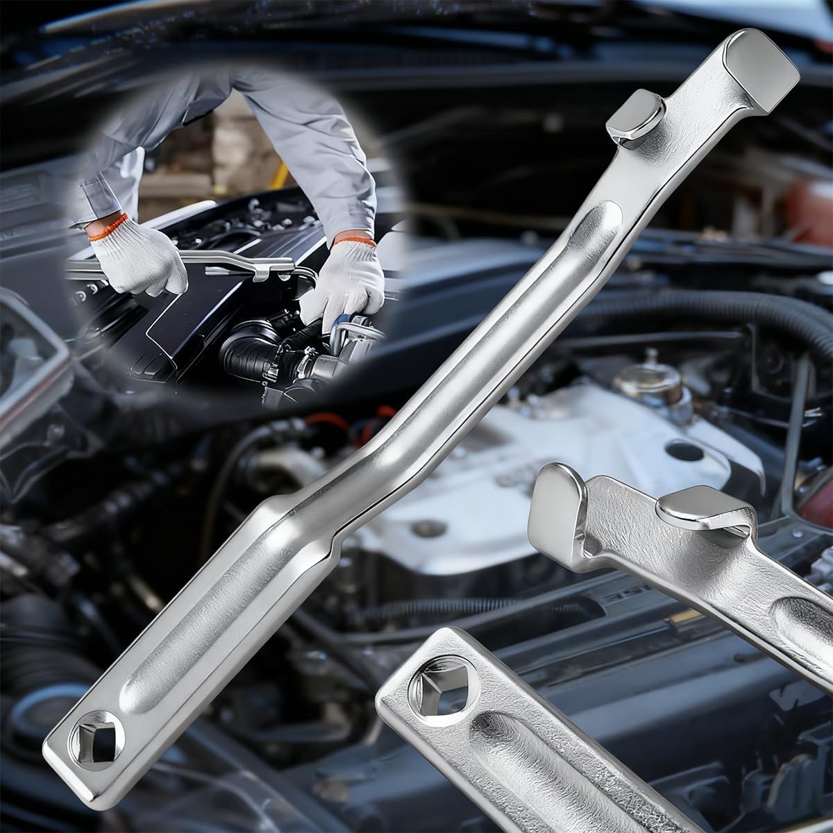 Car Wrench Extender Tool Bar, 2PCS Vehicle Wrench Extension Amplifier Tool for 1/2 Inch Drive Breaker Bars, Auto Wrenches Extension Leverage Accessories, Universal for SUV RV Truck