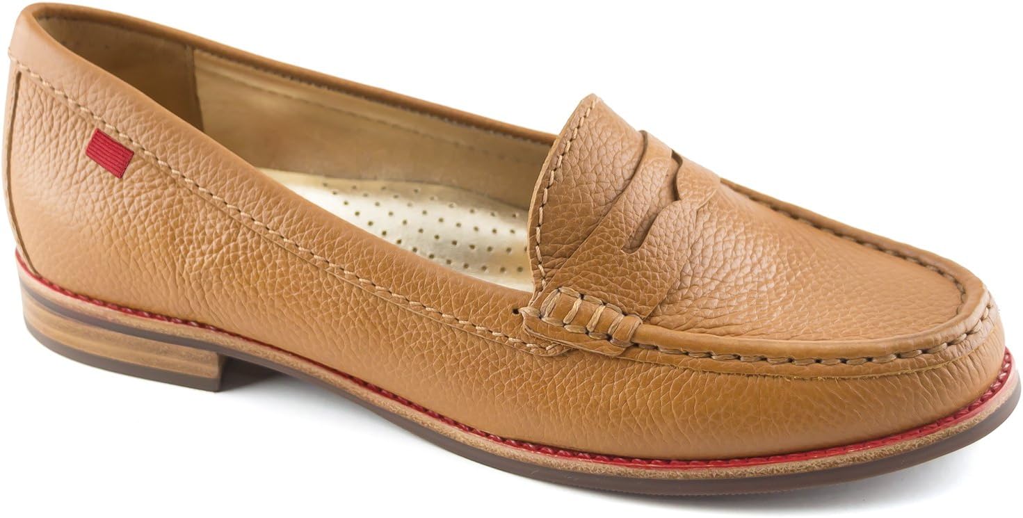 Womens Genuine Leather Comfort Slip on Penny Loafers