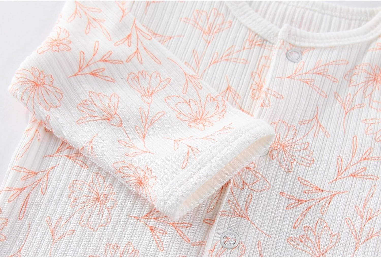 Fashion Baby Boy Girl Clothing Set Cotton Soft 3-Piece Long Sleeve Button Rompers 5-Pack Hats&Gloves Infant Clothes - Image 3