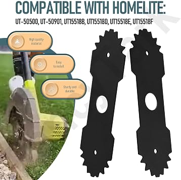 2 Pack 638006008 Heavy Duty 9 inch Edger Blade for Ryobi RY13050 Edger
