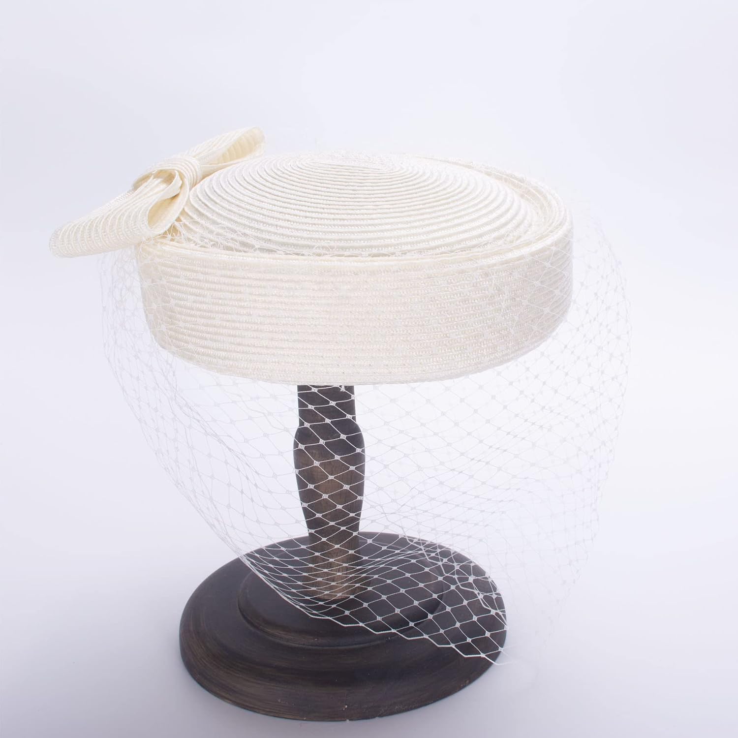 Lawliet Womens 1920s Vintage Look Fascinator Pillbox Beret Cocktail Wedding Hat A605 Ivory