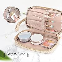 Vista 6 de Bolsa de Maquillaje para Niñas Regalo, Regalos Personalizados de Navidad Bolsa de Maquillaje con Inicial para Mujeres para Viaje, Bolsa