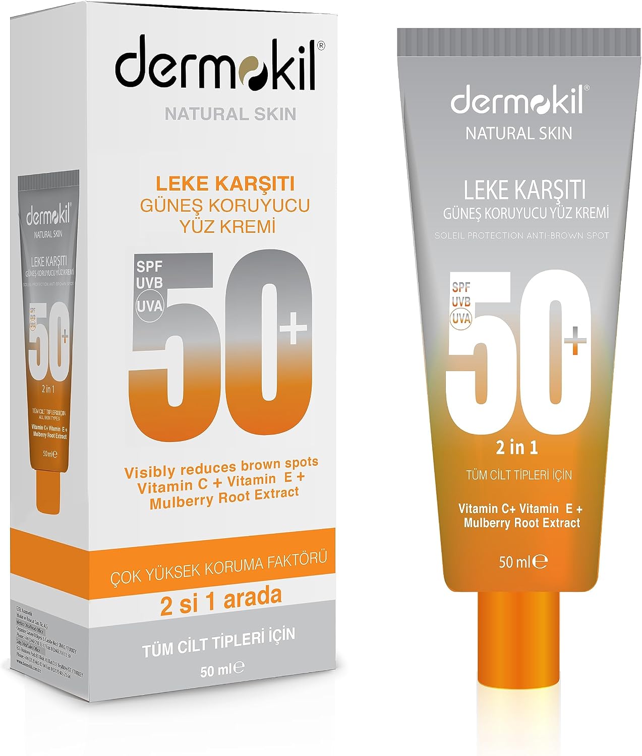 Dermokil Leke Karşıtı Güneş Koruyucu Yüz Kremi 50 ml