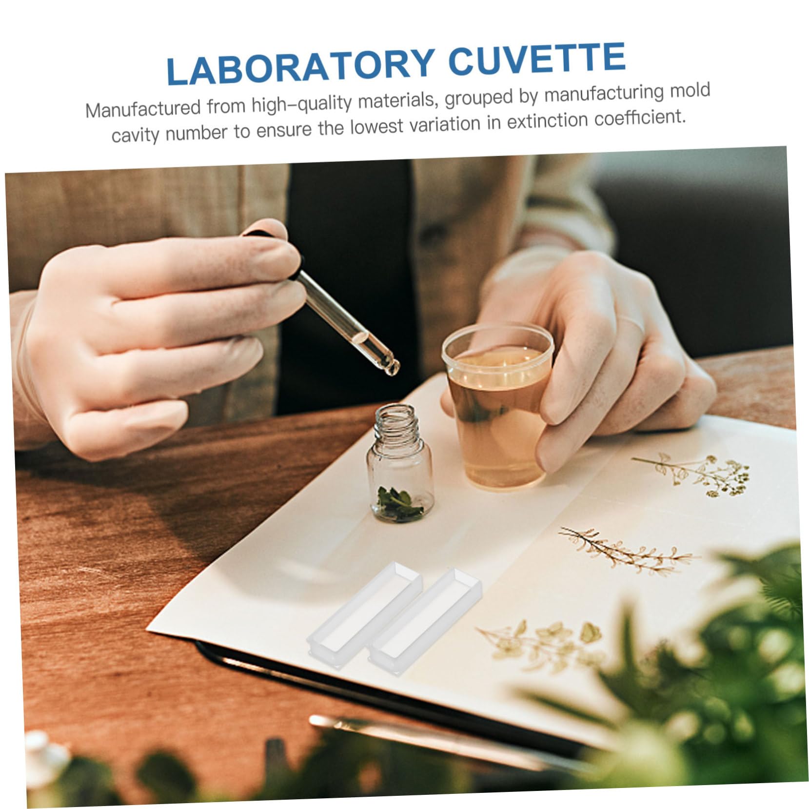 Gatuida 3piezas Cubeta De Cuarzo Transparente para Espectrofotometría Cuvette De Cuatro Caras para Análisis De ADN y Proteínas para Estudios UV-Vis