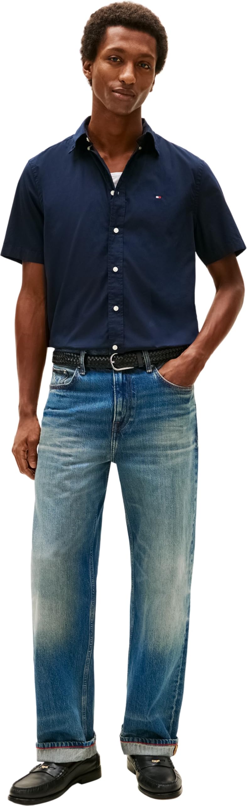 Tommy Hilfiger Herren Core Flex Poplin Solid S/S Shirt Mw0mw42248 S/S Shirt (1er Pack)