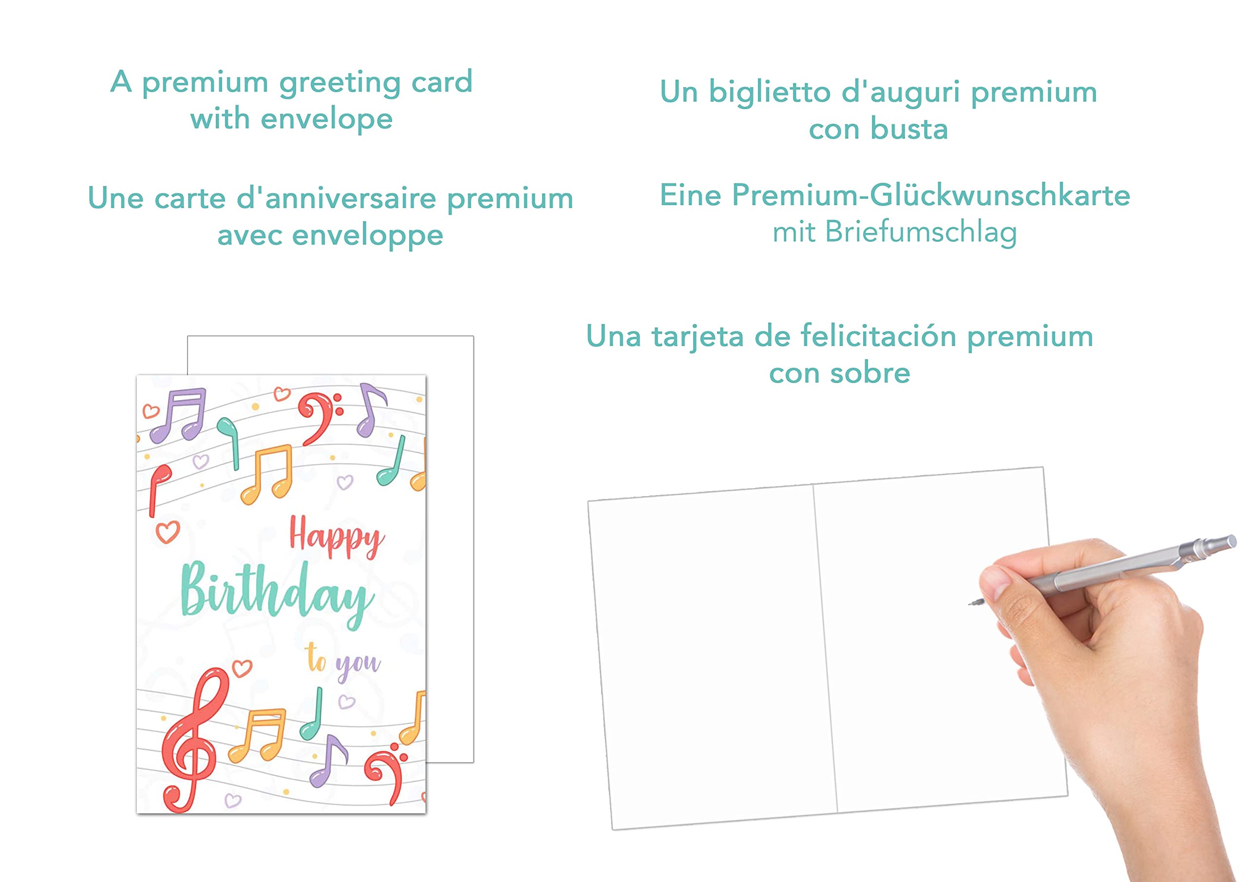Enveloppe A4 Edition Seidel Cartes D'anniversaire Exclusives De Qualitu00e9 Supu00e9rieure Avec Enveloppe - Carte Anniversaire Pour - Happy Birthday - Homme Et Femme (G2880 SW022 Carte 40 Ans Femme